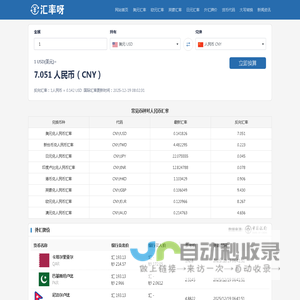 图汇率 - 图表查询汇率网站 最新美元汇率实时换算人民币